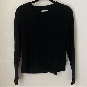 NWOT Madewell long sleeve ribbed side jacquard knot top▪️size M